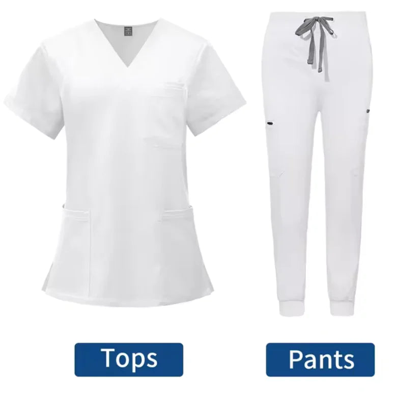 Medical Healthcare Scrubs Uniforms Outfit Set