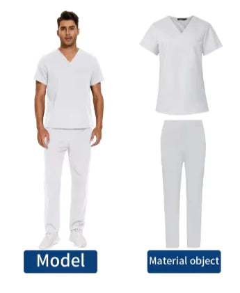 Men's V-Neck Medical Uniform Scrub Outfit