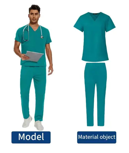 Men's V-Neck Medical Uniform Scrub Outfit