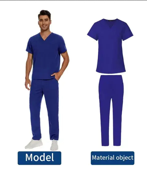 Men's V-Neck Medical Uniform Scrub Outfit