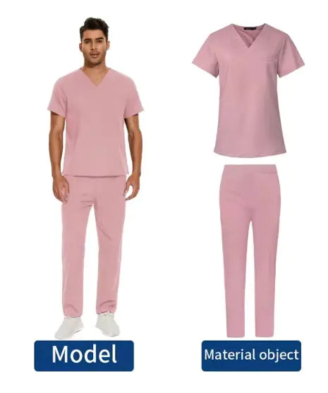 Men's V-Neck Medical Uniform Scrub Outfit