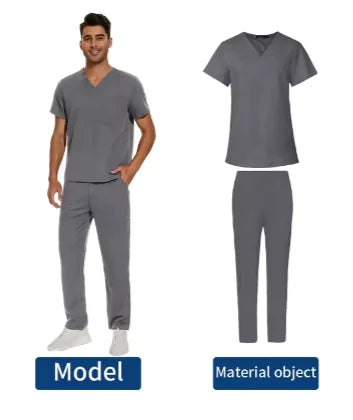 Men's V-Neck Medical Uniform Scrub Outfit