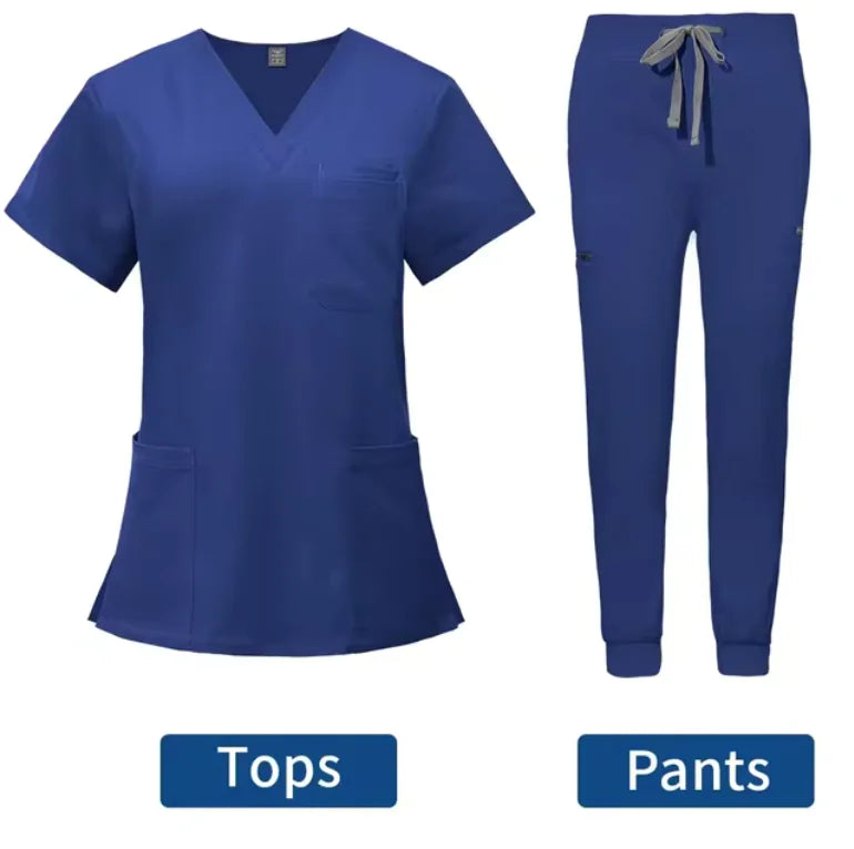 Medical Healthcare Scrubs Uniforms Outfit Set