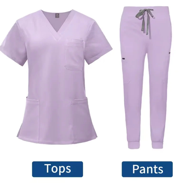 Medical Healthcare Scrubs Uniforms Outfit Set