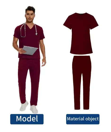 Men's V-Neck Medical Uniform Scrub Outfit