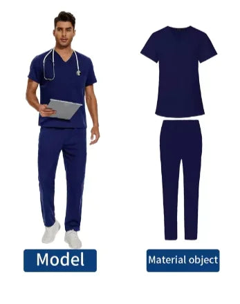 Men's V-Neck Medical Uniform Scrub Outfit