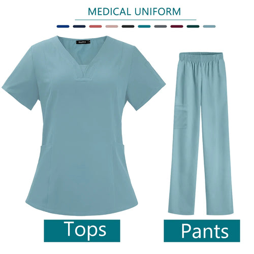 Nurse Medical Uniform High Quality Pet Grooming Care Workwear Set