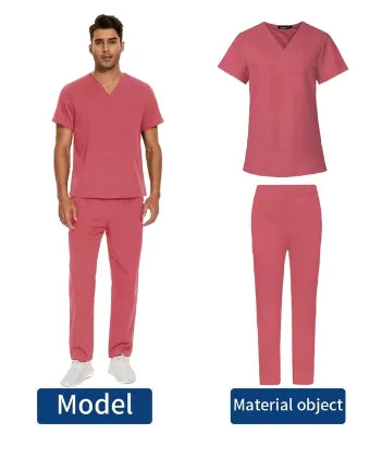 Men's V-Neck Medical Uniform Scrub Outfit