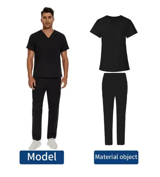 Men's V-Neck Medical Uniform Scrub Outfit