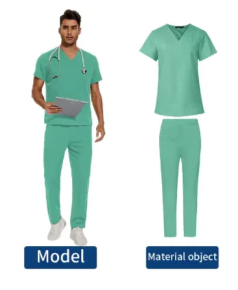 Men's V-Neck Medical Uniform Scrub Outfit