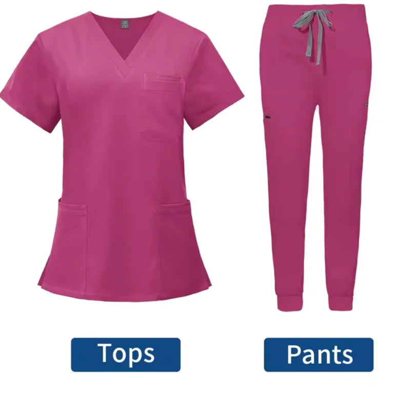 Medical Healthcare Scrubs Uniforms Outfit Set