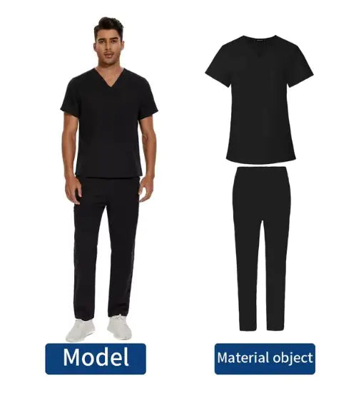 Men's V-Neck Medical Uniform Scrub Outfit