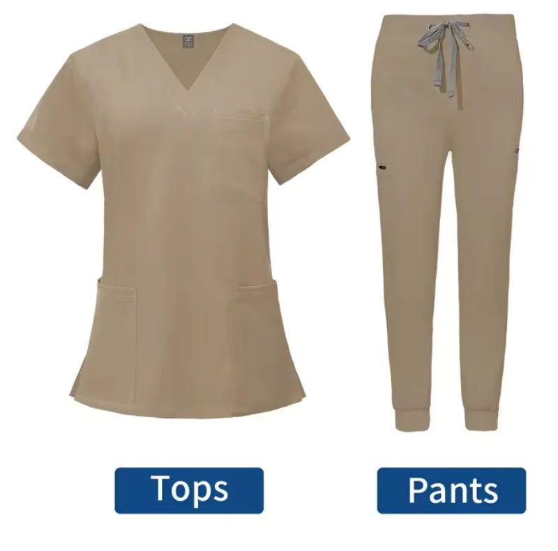 Medical Healthcare Scrubs Uniforms Outfit Set