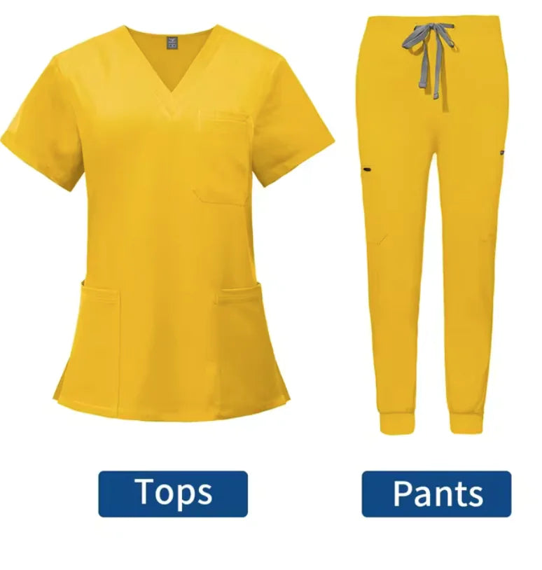 Medical Healthcare Scrubs Uniforms Outfit Set