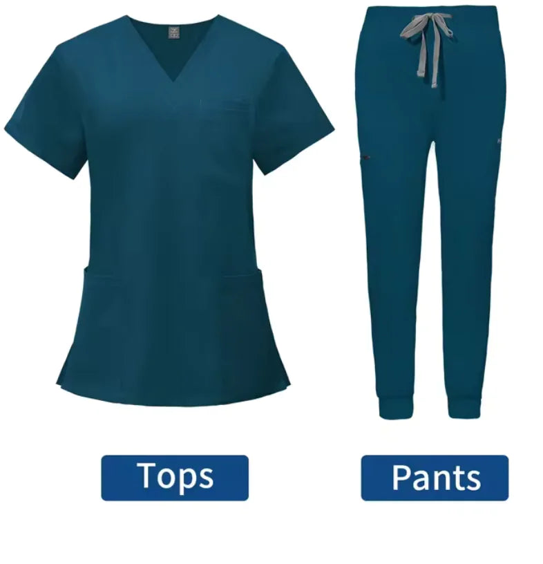 Medical Healthcare Scrubs Uniforms Outfit Set